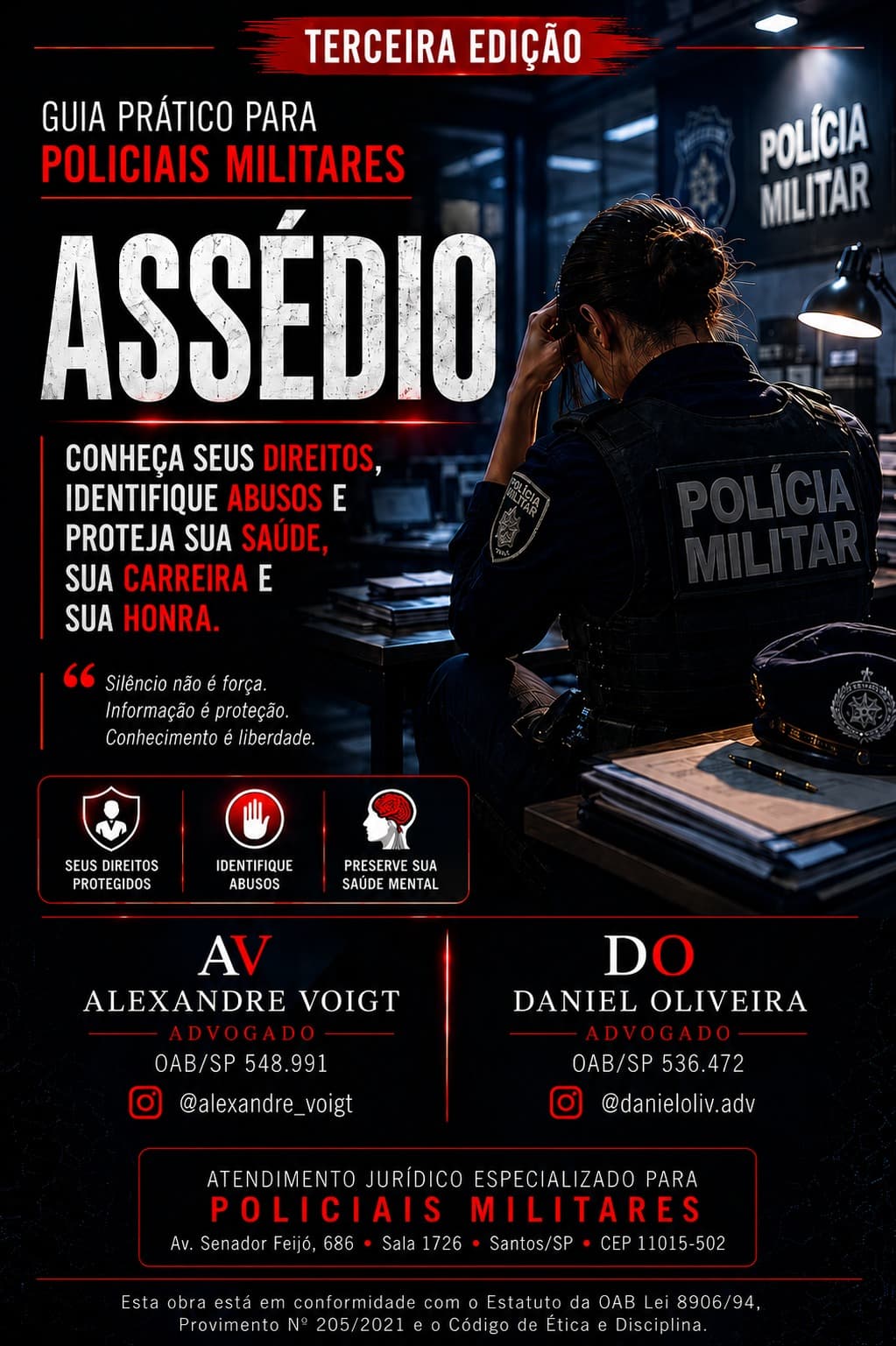 Capa do livro Assédio — guia prático para Policiais Militares